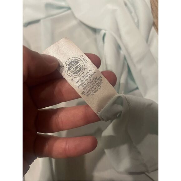 Miss Elaine XL Vintage Union Made Light Blue Robe with Pockets - Picture 6 of 8